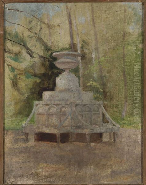 Park motif from Talashkino Oil Painting by Jan Ciaglinski