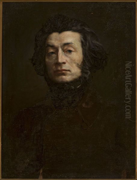 Portrait of Adam Mickiewicz Oil Painting by Kazimierz Mordasewicz