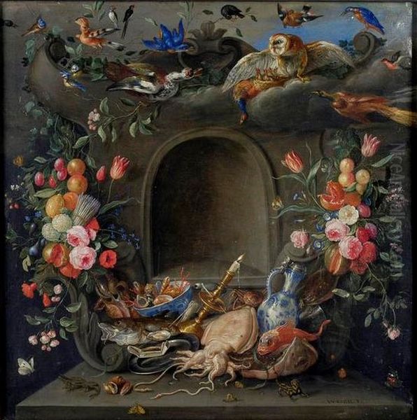 Les quatre elements Oil Painting by Jan van Kessel the Elder