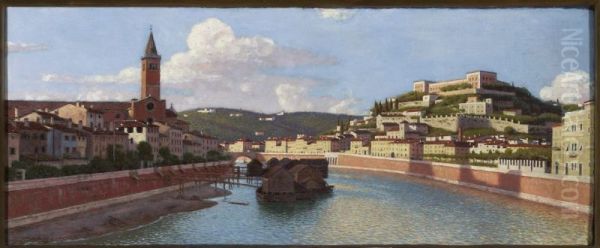 View of Verona Oil Painting by Aleksander Gierymski