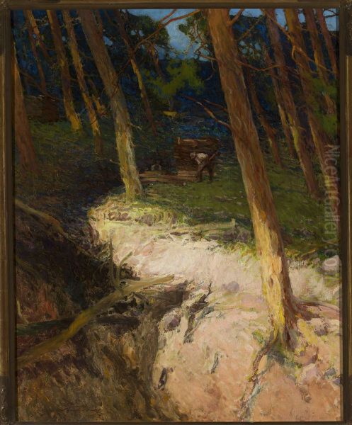 In the forest Oil Painting by Wladyslaw Wankie