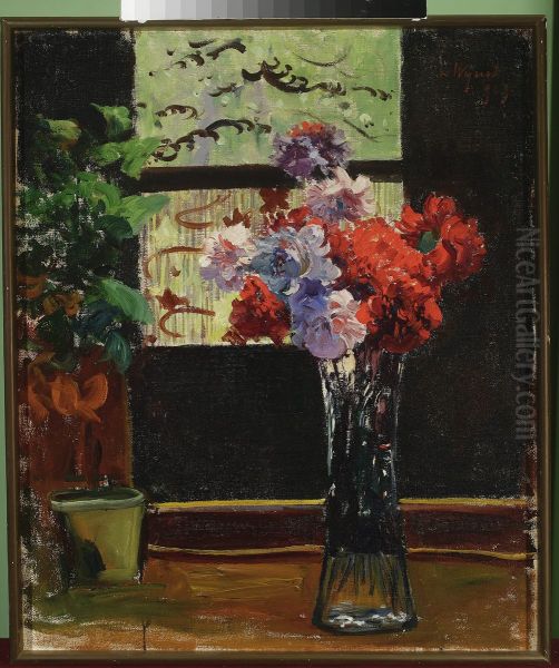 Flowers in a vase Oil Painting by Leon Wyczolkowski