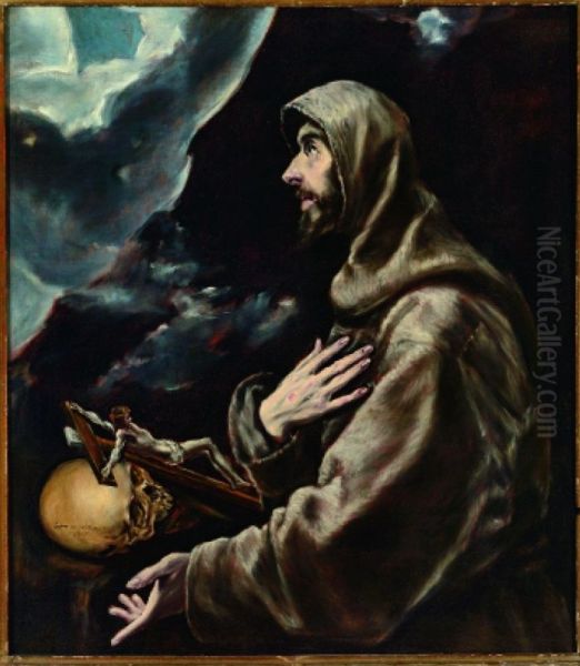 Saint Francis in Ecstasy Oil Painting by El Greco