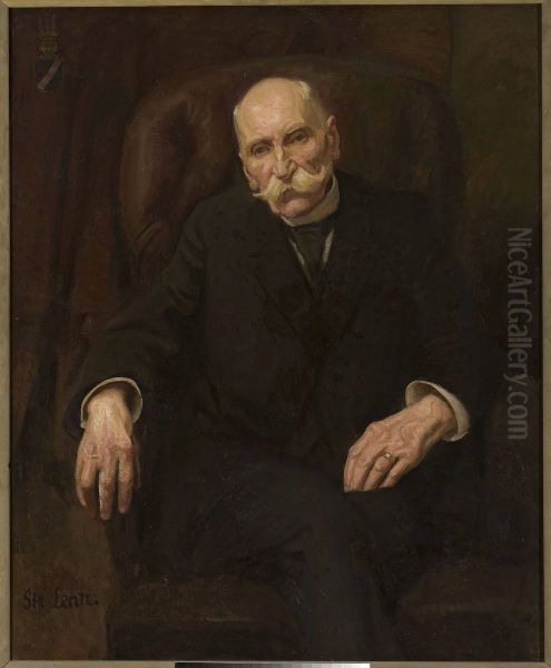 Portrait of Jan Zembrzuski Oil Painting by Stanislaw Lentz