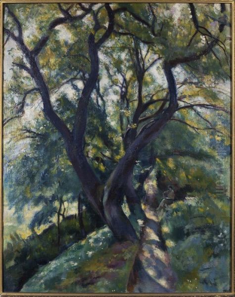 Trees Oil Painting by Wojciech Weiss