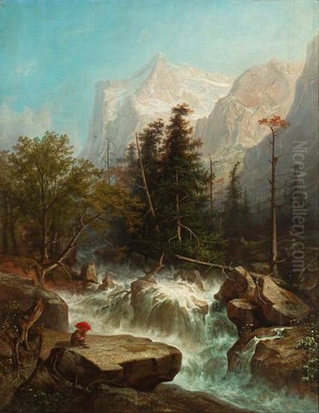 Das Wetterhorn Oil Painting by Anton Butler