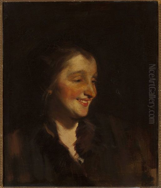 Portrait of Mrs. Cumpft-Janowicz Oil Painting by Konrad Krzyzanowski