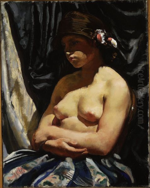 Female semi-nude - Dancer Oil Painting by Wojciech Weiss