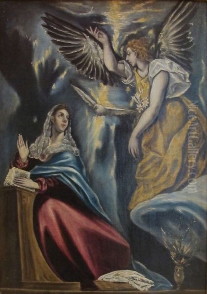 Annunciation Oil Painting by El Greco