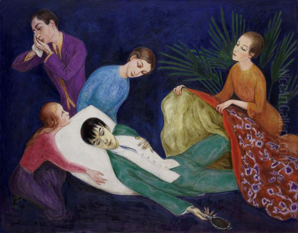 The Dying Dandy Oil Painting by Nils Von Dardel