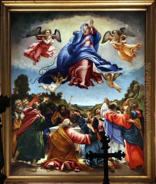 Assunzione della Vergine (Lotto Celana) Oil Painting by Lorenzo Lotto