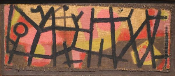 Enclosure for Pachyderms Oil Painting by Paul Klee