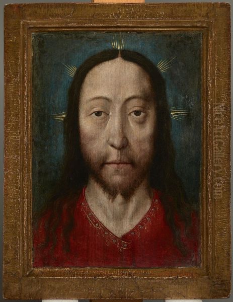 Christ - Salvator Mundi Oil Painting by Aelbrecht Bouts