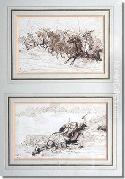 Studies Of The Crimean War Oil Painting by Elizabeth Thompson