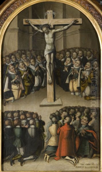 Adoration of the Crucifix from the Norbertine Church in Witow Oil Painting by unknown