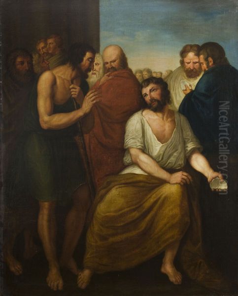 Ostracism over Aristides Oil Painting by Franciszek Smuglewicz