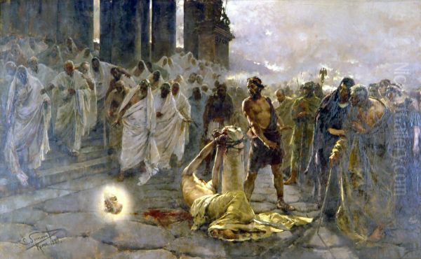 The Beheading of Saint Paul Oil Painting by Enrique Simonet