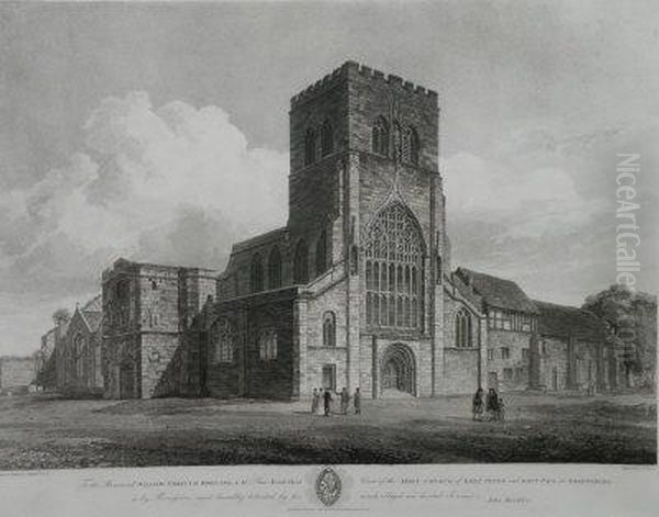 'view Of The Abbey Church Of St Peter And Oil Painting by George Edmund Butler