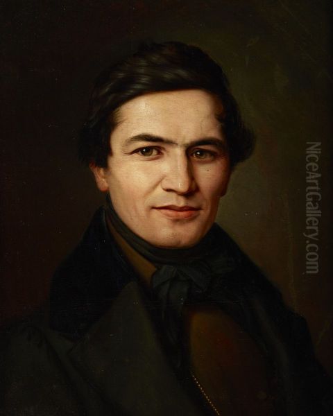 Portret mezczyzny Oil Painting by Wojciech Stattler