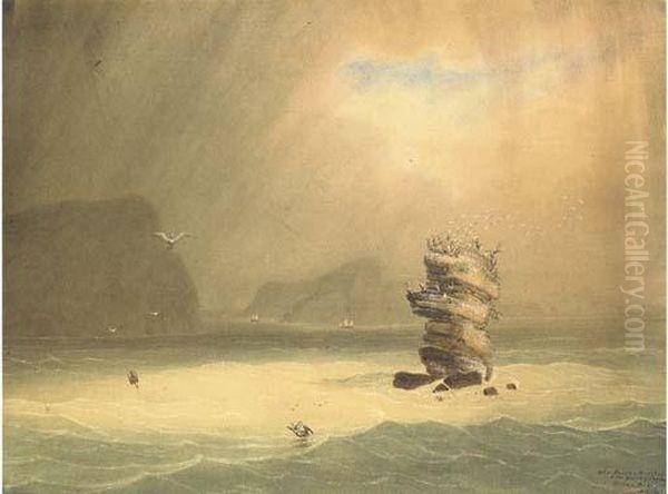 The Bocas = The Entrance To The Gulf Of Paria Oil Painting by Henry Captain Butler