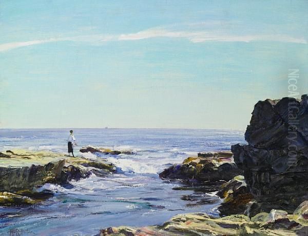 Bright Morning On The Rocks Oil Painting by Howard Russell Butler