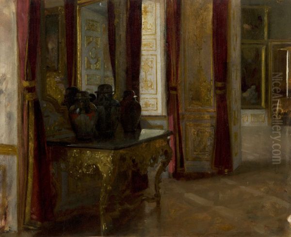 Interior Oil Painting by Aleksander Gierymski