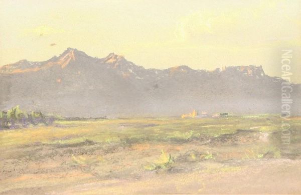 Western Landscape Oil Painting by Howard Russell Butler