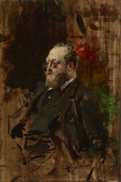 Portrait of Ferdynand Bryndza (1837-1891) Oil Painting by Giovanni Boldini