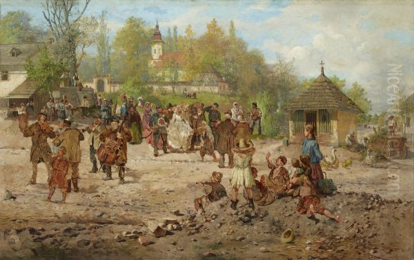 Wedding at Salwator Oil Painting by Seweryn Bieszczad