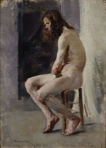 Male Nude Oil Painting by Stanislaw Debicki