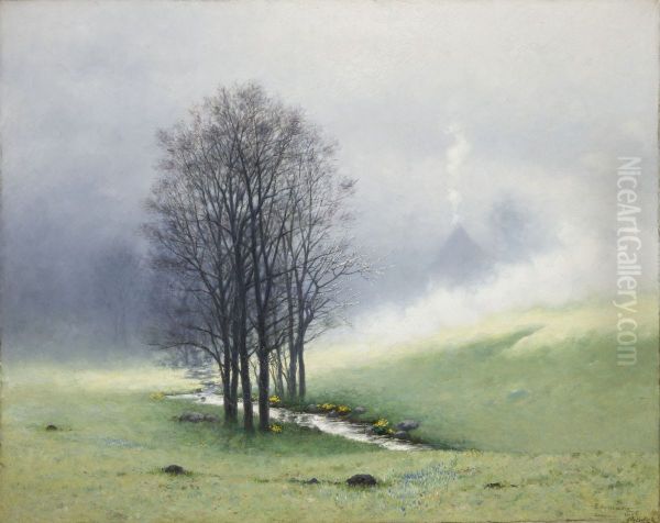 Spring Mist Oil Painting by Stanislaw Witkiewicz