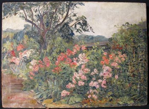 The Pink Border Oil Painting by Mary Cable Butler