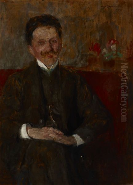 Portrait of Wladyslaw Chmielarczyk Oil Painting by Olga Boznanska