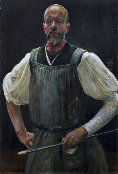 Self-Portrait Oil Painting by Jacek Malczewski