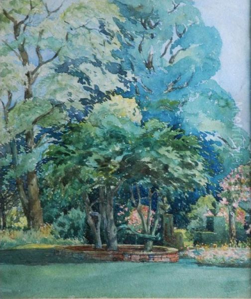 Garden In Dublin Oil Painting by Mildred Anne Butler