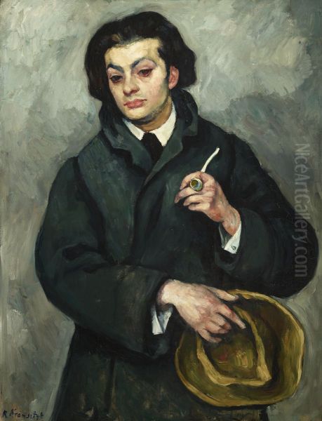 Portrait of Mojzesz Kisling Oil Painting by Roman Kramsztyk