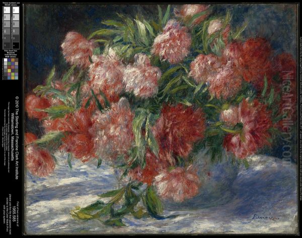 Peonies Oil Painting by Pierre-Auguste Renoir