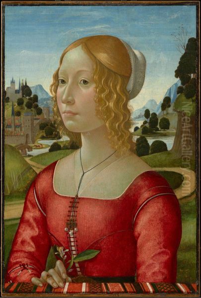 Portrait of a Lady Oil Painting by Domenico Ghirlandaio