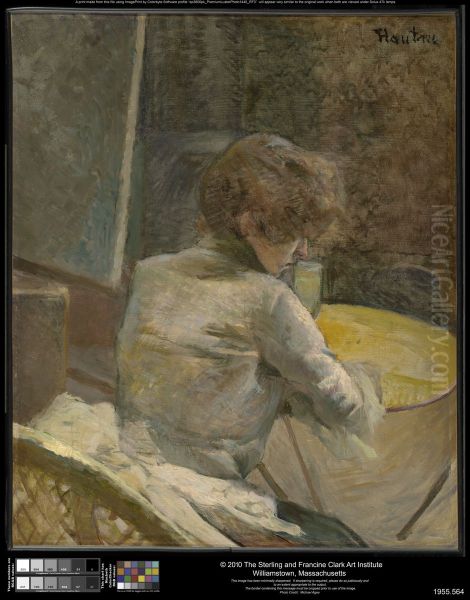 Waiting Oil Painting by Henri De Toulouse-Lautrec