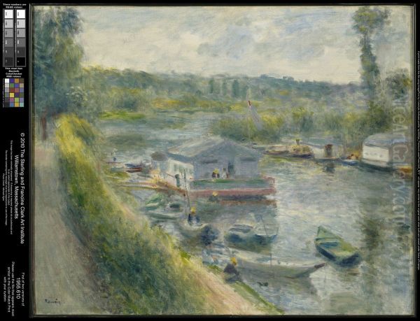 Wash-House Boat at Bas-Meudon Oil Painting by Pierre-Auguste Renoir