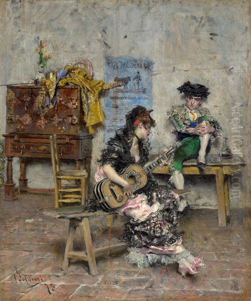 Suonatrice di chitarra Oil Painting by Giovanni Boldini