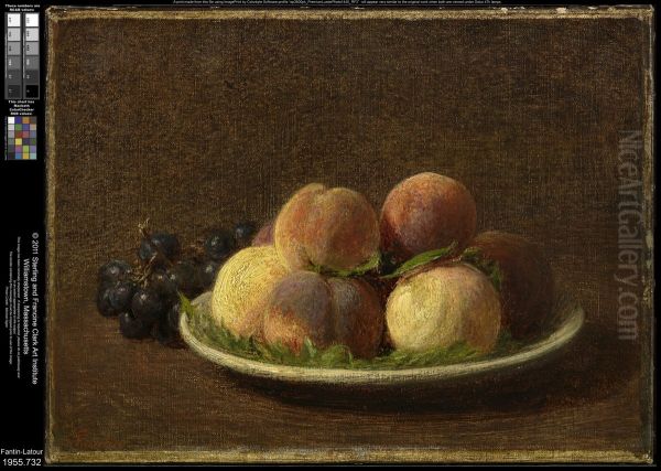 Peaches and Grapes Oil Painting by Henri Fantin-Latour