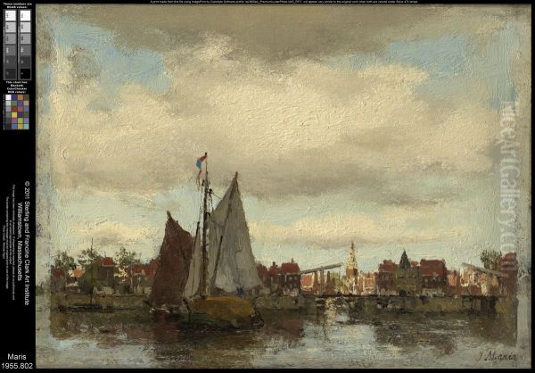 Harbor Scene Oil Painting by Jacob Maris