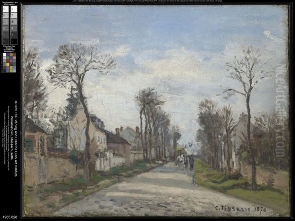 Route de Versailles, Louveciennes Oil Painting by Camille Pissarro