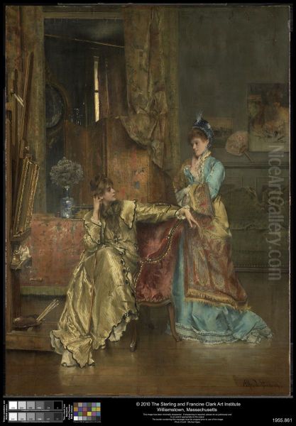 The Visit Oil Painting by Alfred Stevens