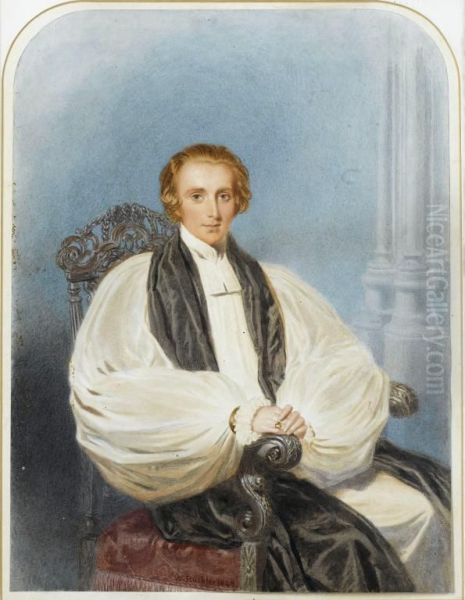 Portrait Of A Clergyman Oil Painting by William Butler