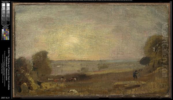 Dedham Vale from the Road to East Bergholt, Sunset Oil Painting by John Constable