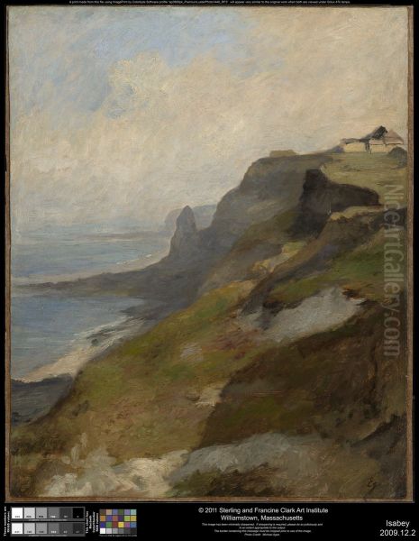 Cliffs of Normandy Oil Painting by Eugene Isabey