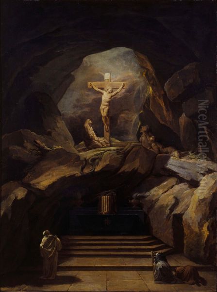 Chapelle du Calvaire de l'eglise Saint-Roch Oil Painting by Nicolas Bernard Lepicie