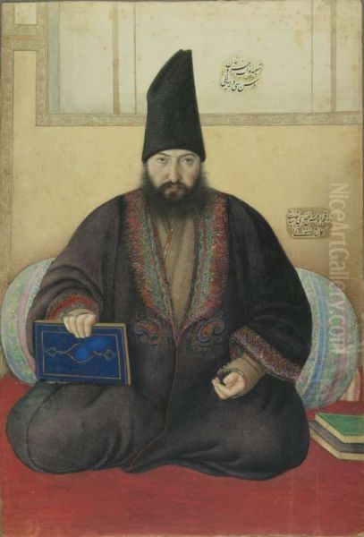 Portrait of Nawab (Vice-Regent) Khusraw Khan Oil Painting by Mirza Abolhassan Khan Ghaffari